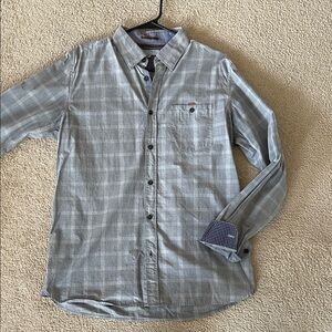 Men's Gray Checkered Shirt